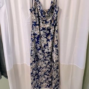 Sage Collective Satin Floral Midi Dress size 14